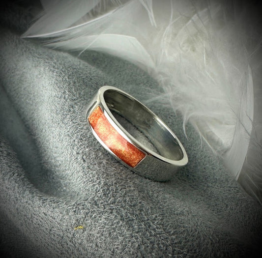 6mm Silver Slit band Ring