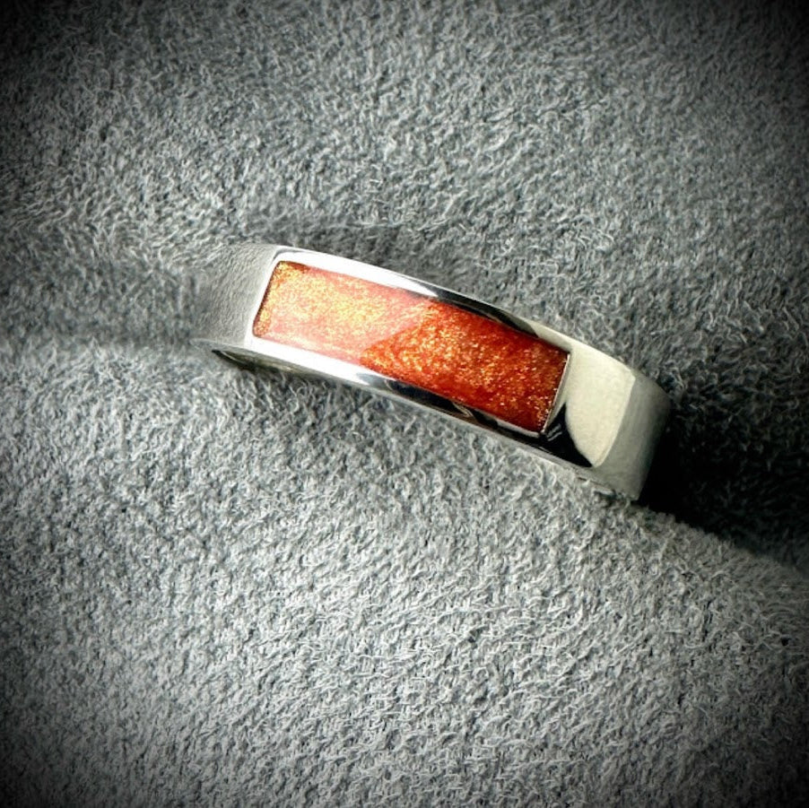 6mm Silver Slit band Ring