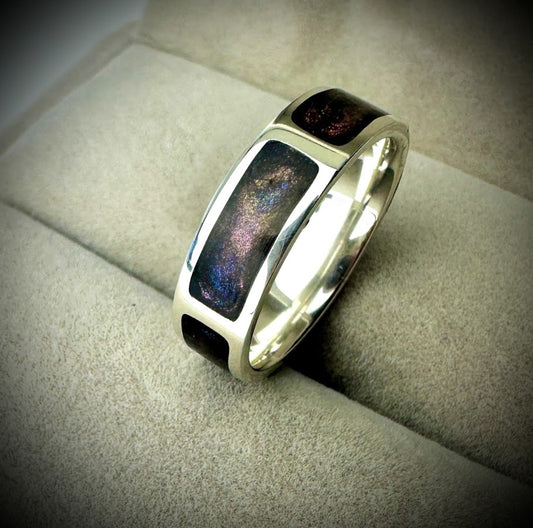 6mm Silver 5 Tray Band Ring