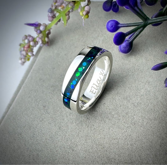 6mm Silver Wave Band Ring