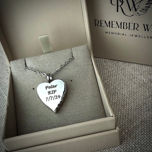 Self Fill Angel Wing Urn Pendant