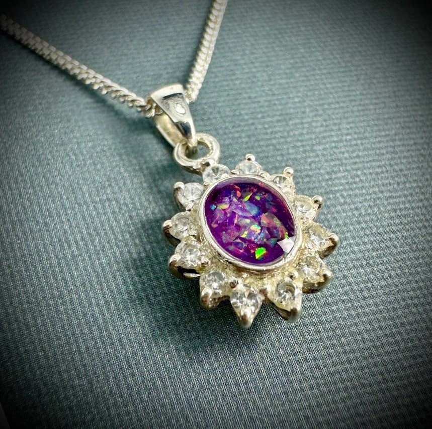 Petite CZ Flower Pendant