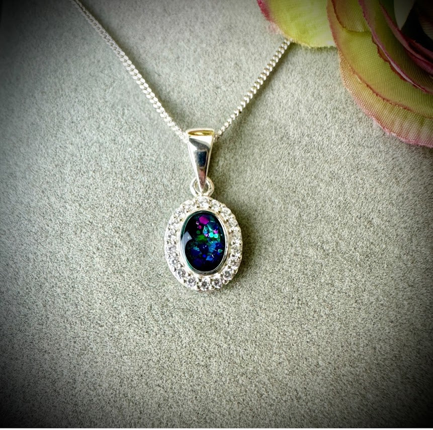 Petite CZ Oval Pendant