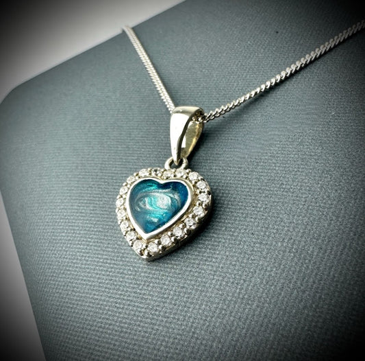 Petite CZ Heart Pendant