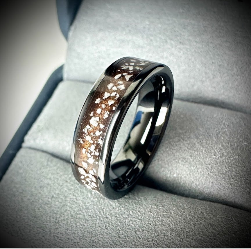 6mm Black Ceramic Band Ring