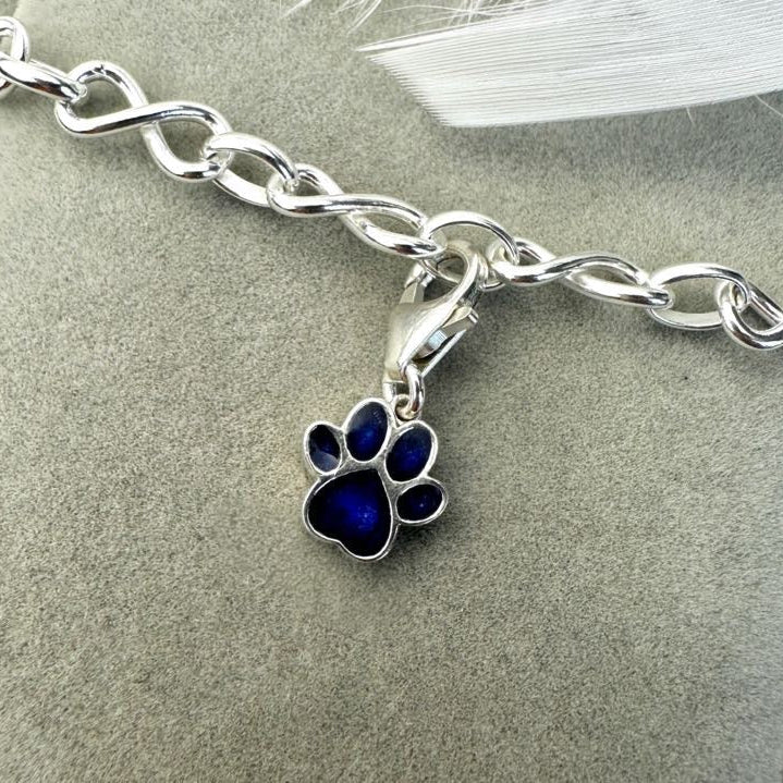 Clip On Dangle Paw Bracelet Charm