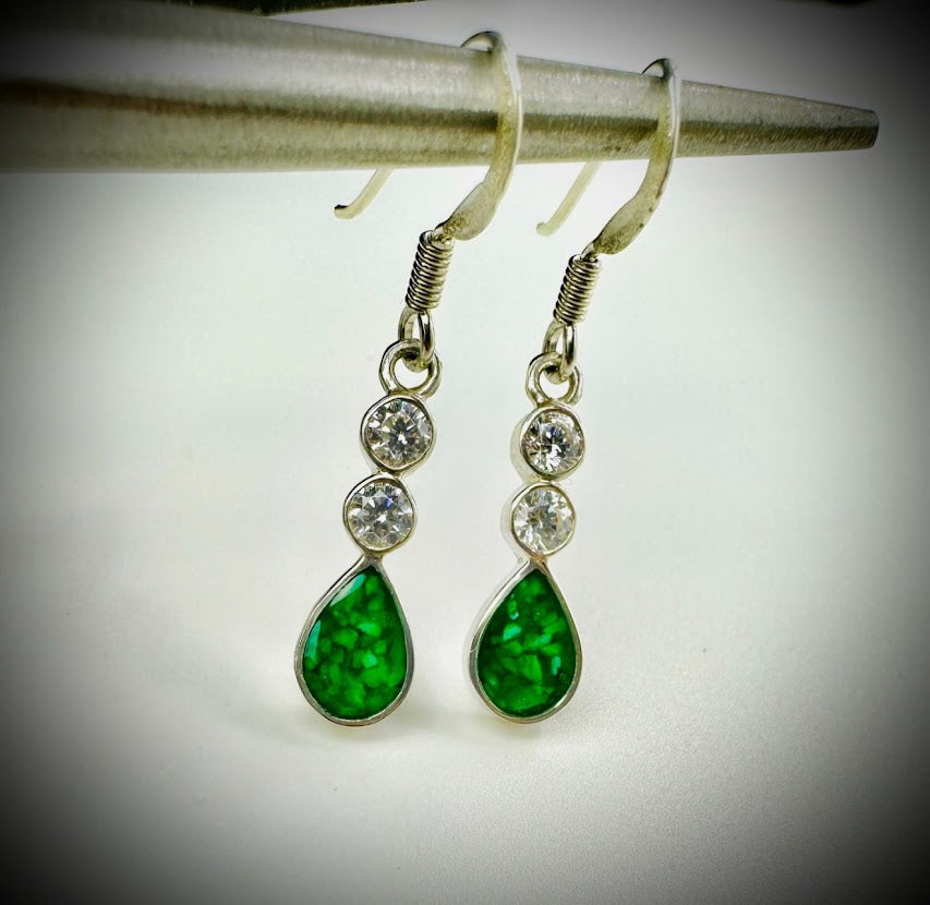 Diamante Teardrop Drop Earrings