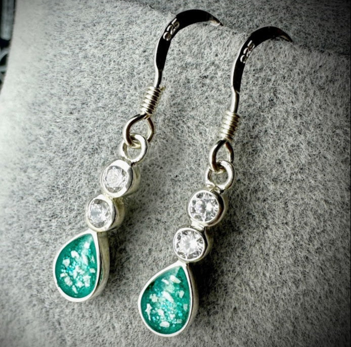 Diamante Teardrop Drop Earrings