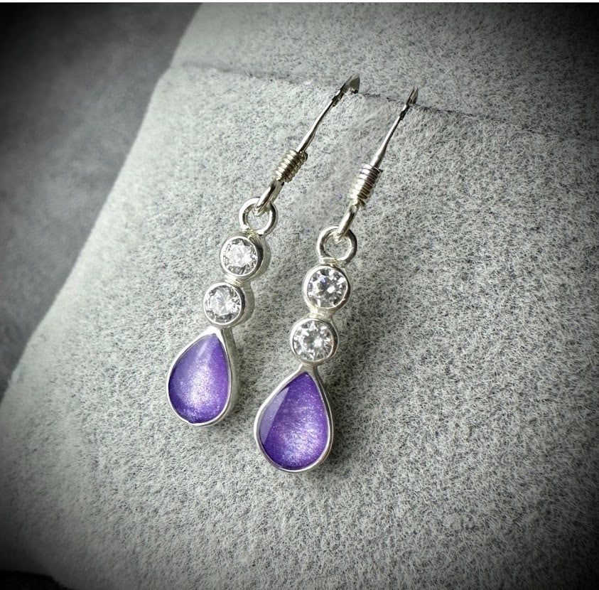 Diamante Teardrop Drop Earrings