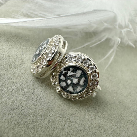 CZ Round Stud Earrings