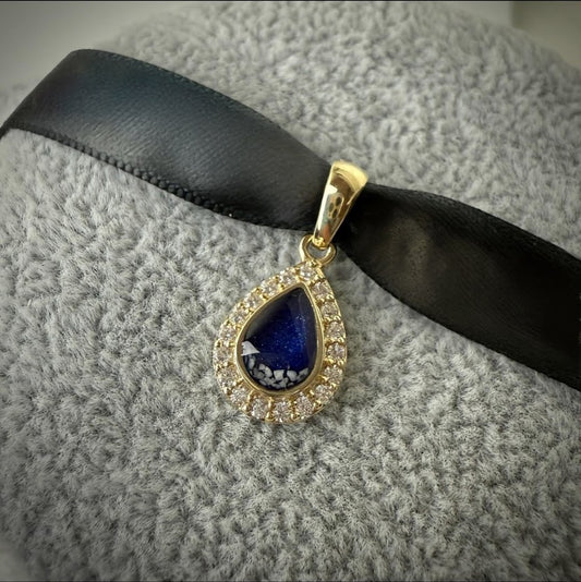 9ct Yellow Gold CZ Teardrop Pendant