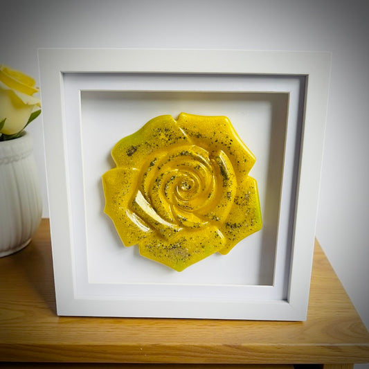 Framed Memorial Ashes/Hair Eternal Rose