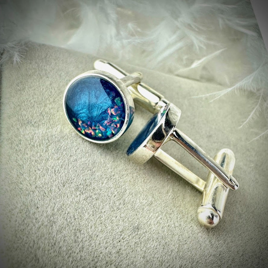 Round .925 Silver Cufflinks