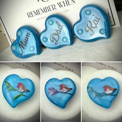 Wavy Heart Robin Pebble