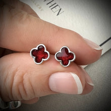 Sterling Silver Clover Stud Earrings