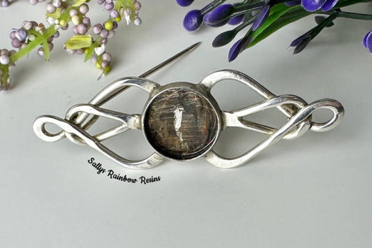 Vintage Twist .925 Silver Brooch / Pin