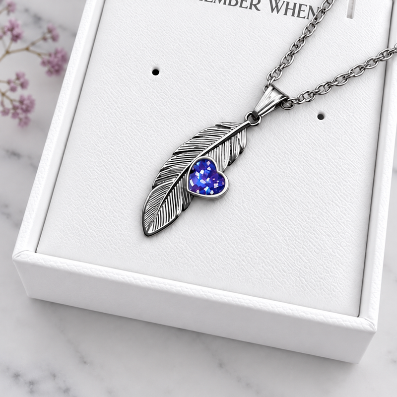 Stainless Steel Feather Pendant