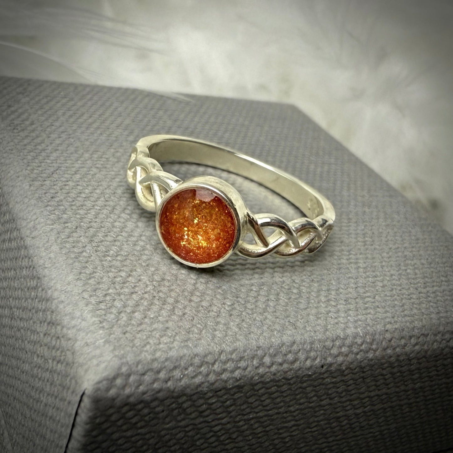 Round Plaited .925 Silver Ring - Size R Only