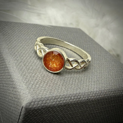 Round Plaited .925 Silver Ring - Size R Only