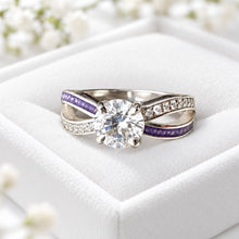 Sterling Silver Solitaire Infinity Ring