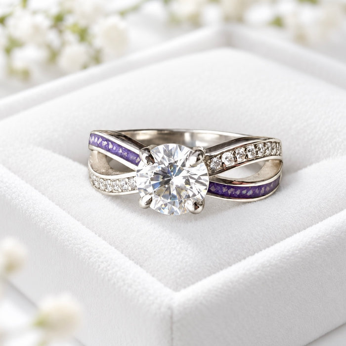 Sterling Silver Solitaire Infinity Ring