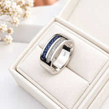 Sterling Silver 8mm Double Channel Ring