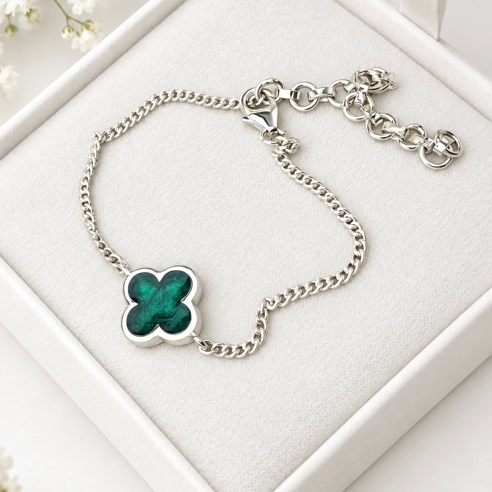 Sterling Silver Clover Adjustable Bracelet