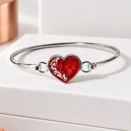 Sterling Silver Heart Bangle