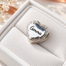 Sterling Silver Angel Wing Heart Charm