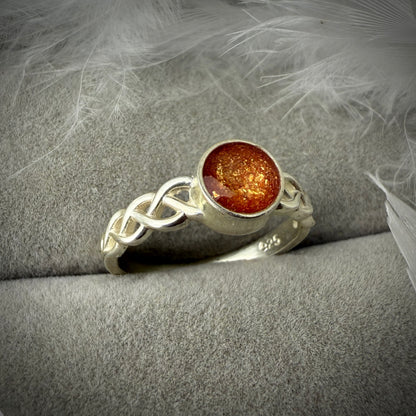 Round Plaited .925 Silver Ring - Size R Only