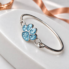 Sterling Silver Paw Bangle