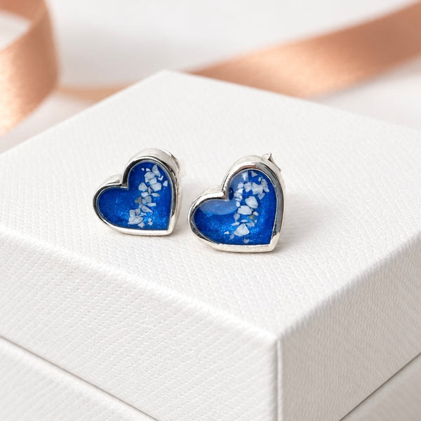Sterling Silver Heart Stud Earrings