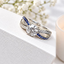 Sterling Silver Solitaire Infinity Ring