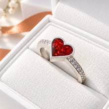 Sterling Silver Heart Multigem Ring