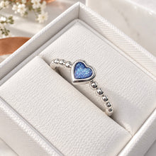 Sterling Silver Heart Bobble Ring