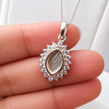 Sterling Silver CZ Marquise Pendant