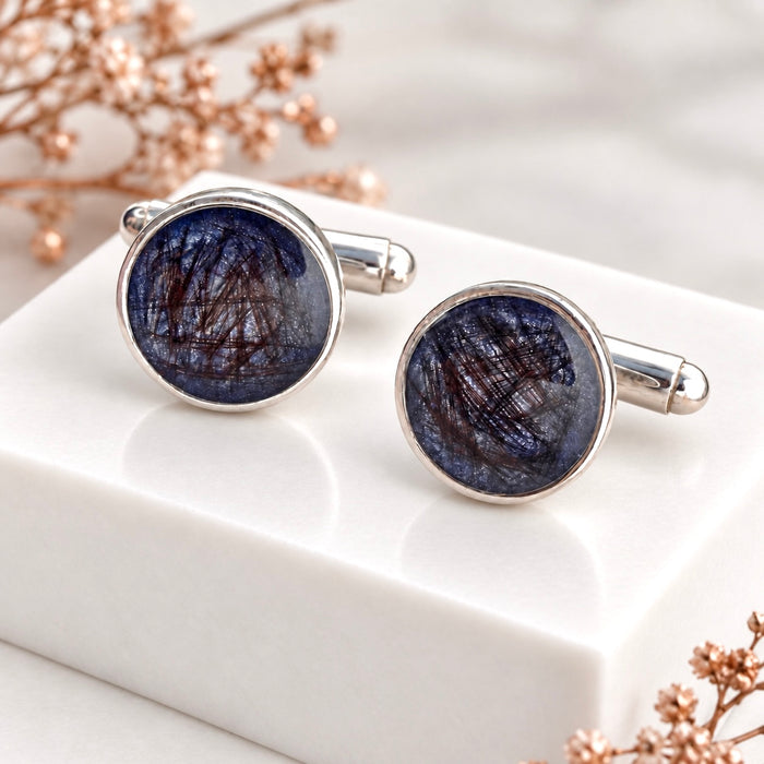 Sterling Silver Round Cufflinks