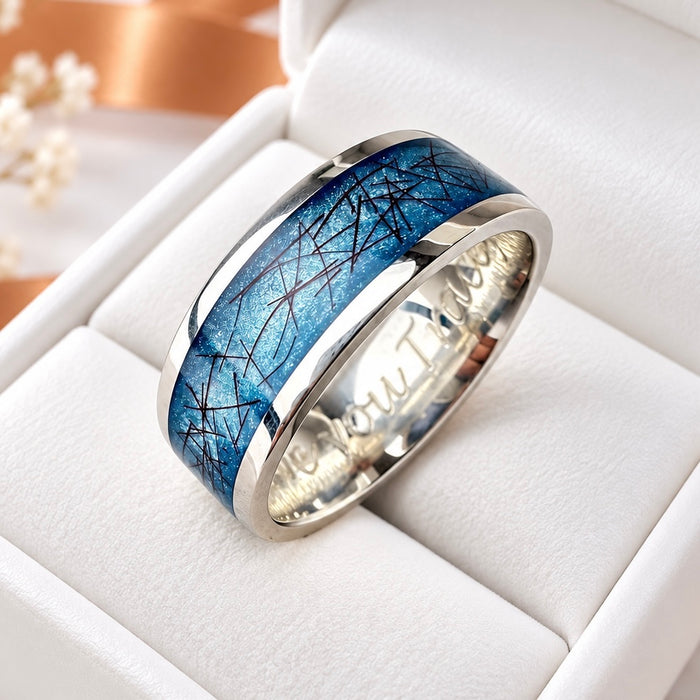 Sterling Silver 8mm Channel Ring