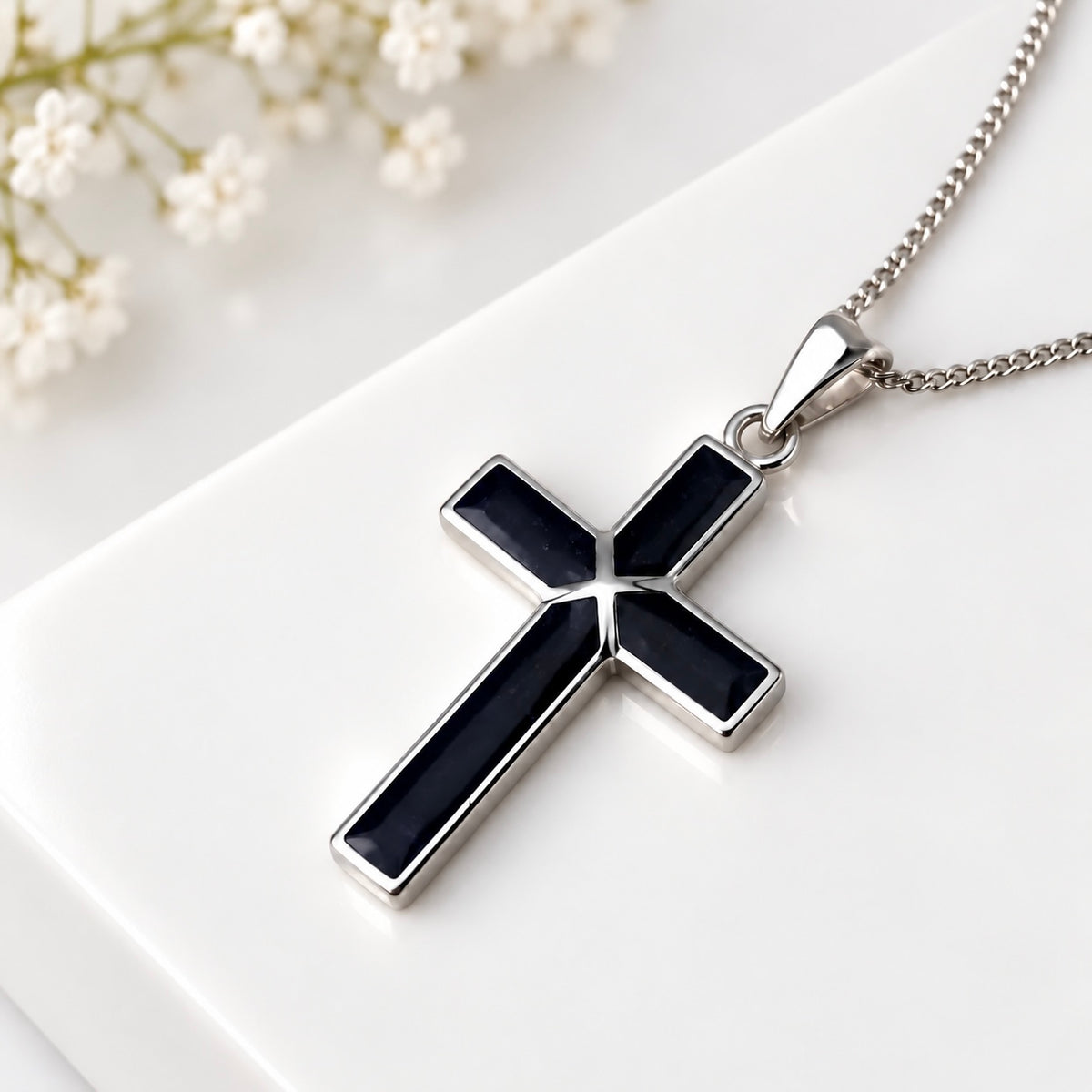 Sterling Silver Large Cross Pendant