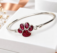 Sterling Silver Paw Bangle