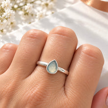 Sterling Silver Simple Teardrop Ring