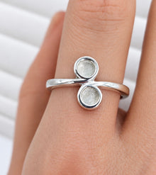 Sterling Silver Duo Twist Ring
