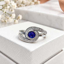 Sterling Silver Round CZ Embrace Ring