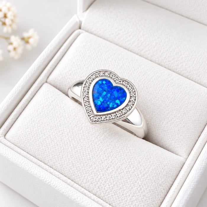 Sterling Silver CZ Heart Ring