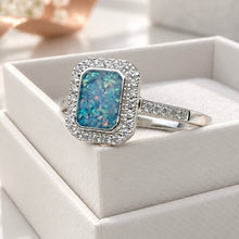Sterling Silver CZ Rectangle Ring