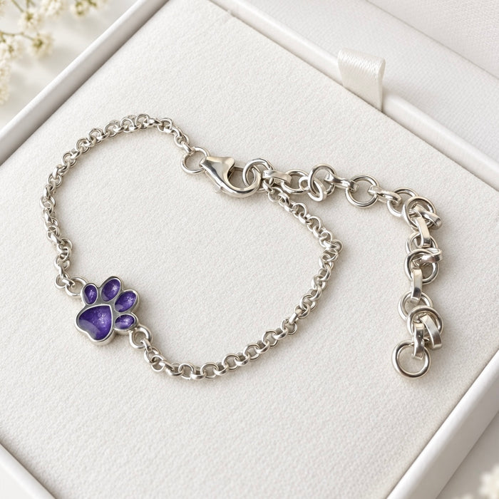 Sterling Silver Petite Paw Adjustable Bracelet