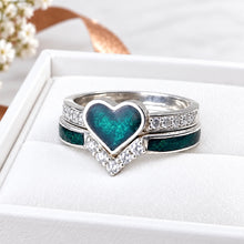 Sterling Silver Heart Double Stacker Ring