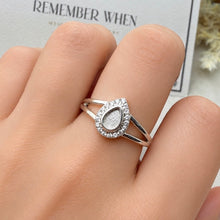 Sterling Silver CZ Teardrop Ring