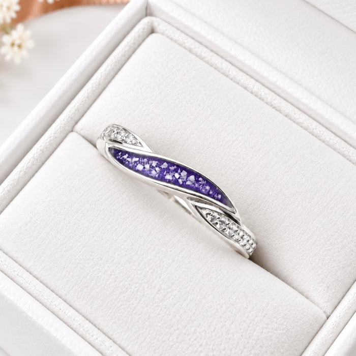 Sterling Silver CZ Wave Ring