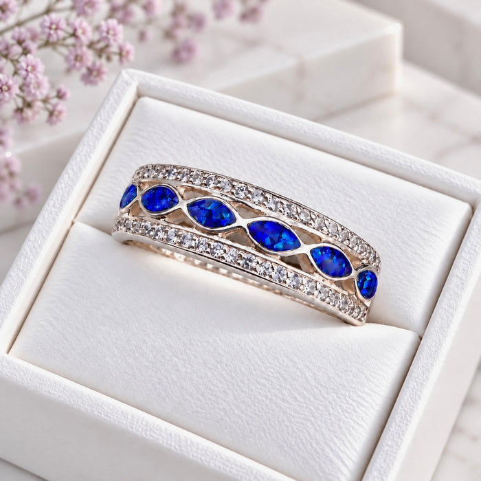 Sterling Silver CZ Marquise Ring